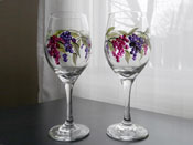 Set of 2 Grapes Wine Glasses